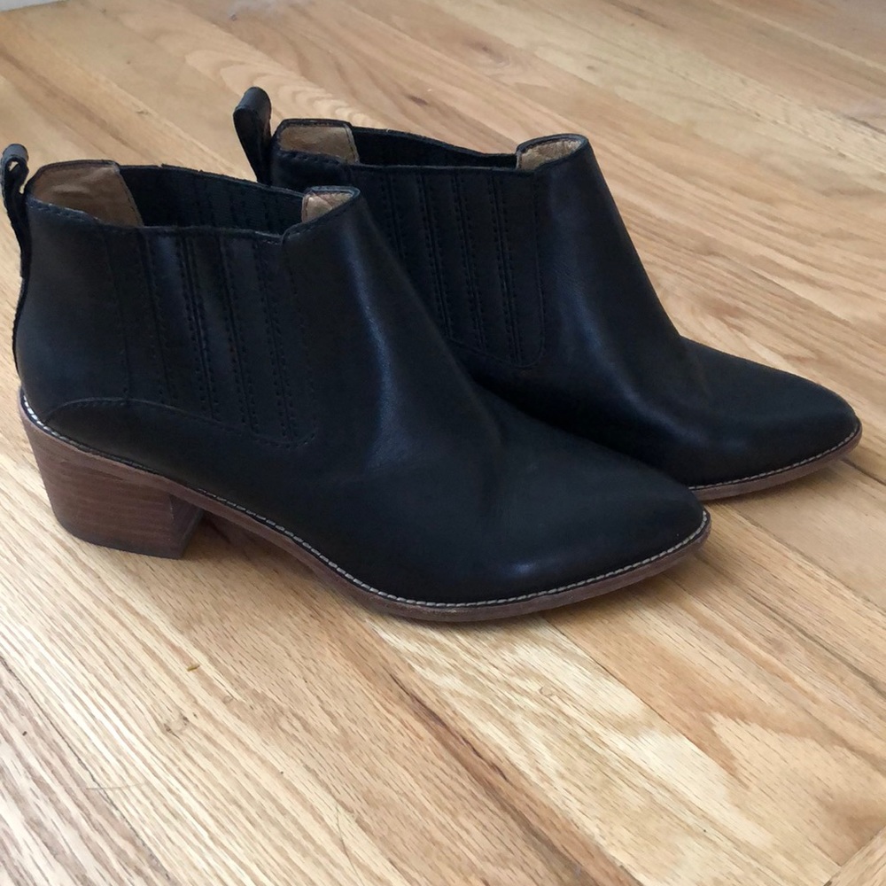 Madewell black leather boots